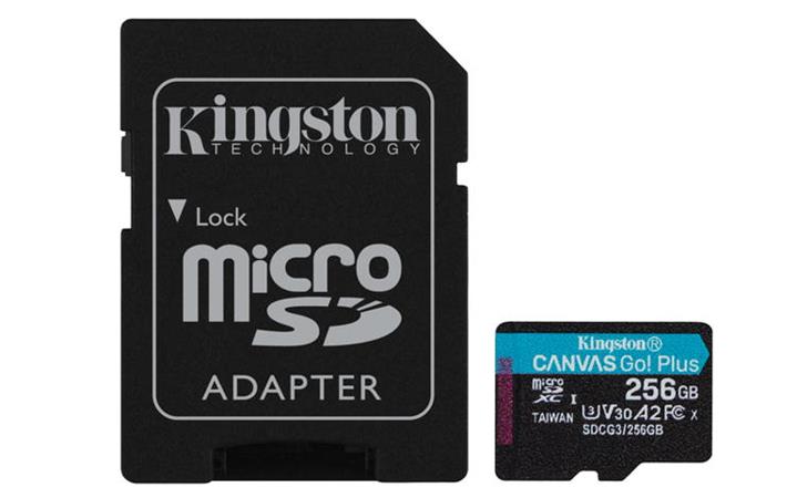 Kingston MicroSDXC karta 256GB Canvas Go Plus 170R A2 U3 V30 Card + ADP