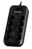 CyberPower Surge Buster™ 8 zásuvek, 2xUSB, 1.8m, German, New