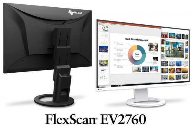 EIZO MT 27" EV2760-BK FlexScan, IPS, 2560x1440, 350nit, 1000:1, 5ms, DisplayPort, HDMI, DVI-D, USB, Repro, Černý