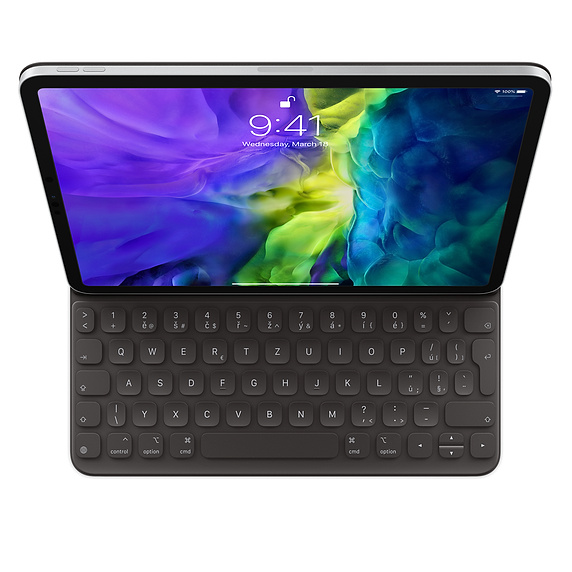 Apple Smart Keyboard Folio pro iPad Pro 11" 1.-4. generace a iPad Air 4. a 5. gen černá klávesnice CZ MXNK2CZ/A Smart Keyboard Folio for 11 iPad Pro - CZ