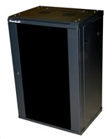XtendLan 18U/600x450, na zeď, jednodílný, rozložený, skleněné dveře