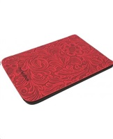 Pocketbook HPUC-632-R-F POCKETBOOK pouzdro Shell red flowers, červené