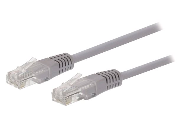 Kabel C-TECH patchcord Cat5e, UTP, šedý, 15m
