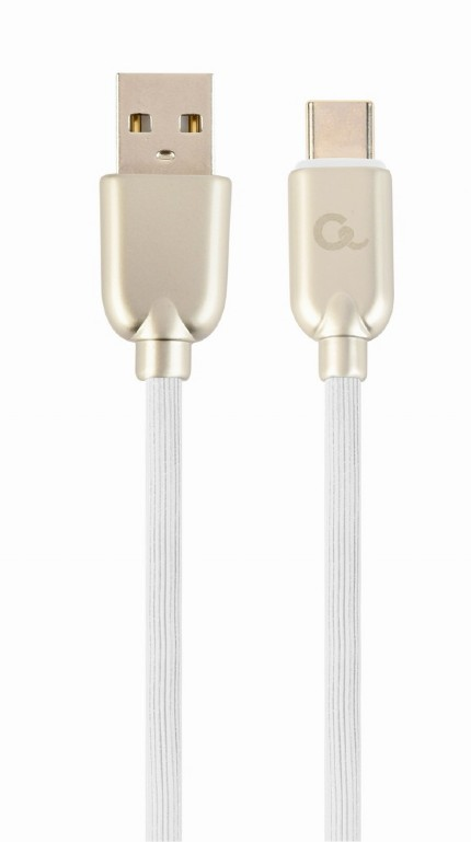 Gembird KAB051363 USB 2.0 AM na Type-C (AM/CM), 2m, bílý CABLEXPERT Kabel USB 2.0 AM na Type-C kabel (AM/CM), 2m, pogumovaný, bílý, blister, PREMIUM QUALITY