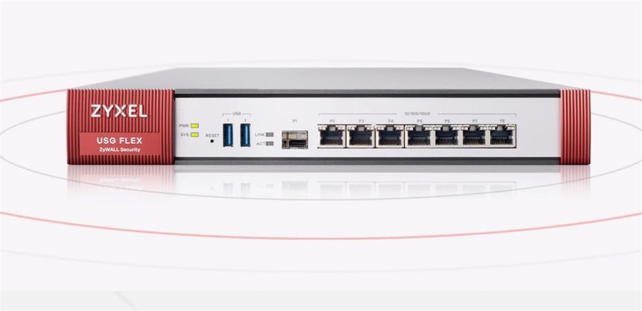ZyXEL USGFLEX500-EU0101F Zyxel USG FLEX 500 Firewall 7 Gigabit user-definable ports, 1*SFP, 2* USB (Device only)