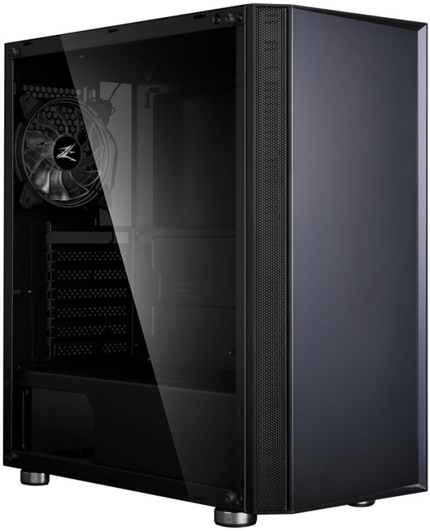 Zalman case miditower R2 black, bez zdroje, ATX, 1x 120mm RGB ventilátor, 1x USB 3.0, 2x USB 2.0, tvrzené sklo, černá