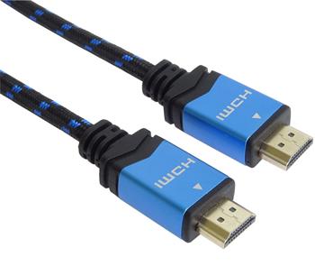 PremiumCord kphdm2m015 PremiumCord Ultra HDTV 4K@60Hz kabel HDMI 2.0b kovové+zlacené konektory 1,5m bavlněné opláštění kabelu