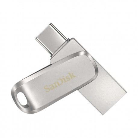 SanDisk Ultra Dual Drive Luxe USB-C 128GB / USB 3.0 Typ-C / USB 3.0 Typ-A / stříbrný
