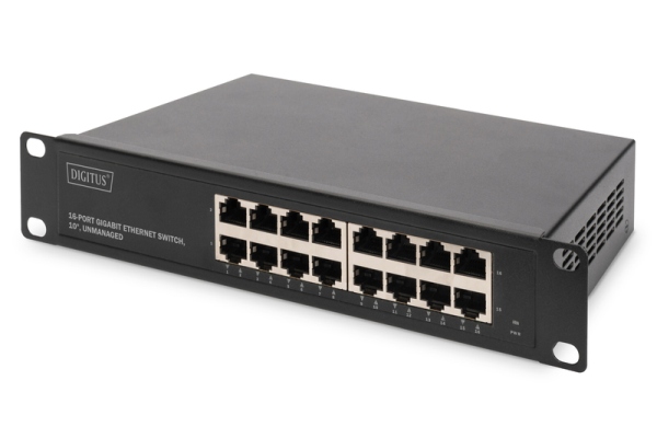 Digitus DN-80115 Digitus Gigabit Ethernet Switch 16 port, 10 palců, nespravovaný