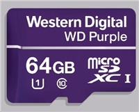 Western Digital WD MicroSDXC Class 10 64 GB WDD064G1P0C WD PURPLE 64GB MicroSDXC QD101 / WDD064G1P0C / CL10 / U1 /