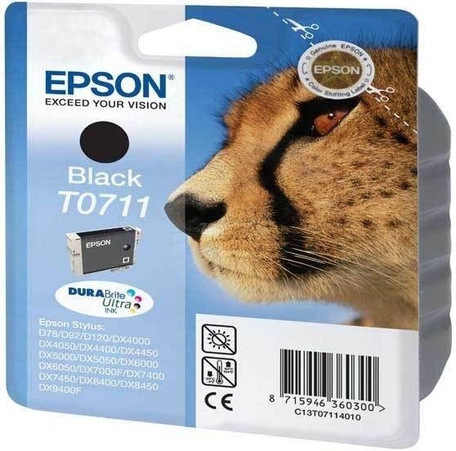 Epson C13T0711 - originální Epson inkoustová náplň/ T0711/ Singlepack T0711 DURABrite Ultra Ink/ Černá