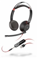 Plantronics Blackwire 5220, USB-A, náhlavní souprava na obě uši se sponou