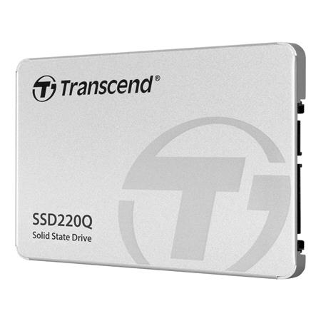 Transcend 220Q 2TB, TS2TSSD220Q TRANSCEND SSD220Q 2TB SSD disk 2.5 SATA III 6Gb/s, QLC, Aluminium casing, 550MB/s R, 500MB/s W, stříbrný