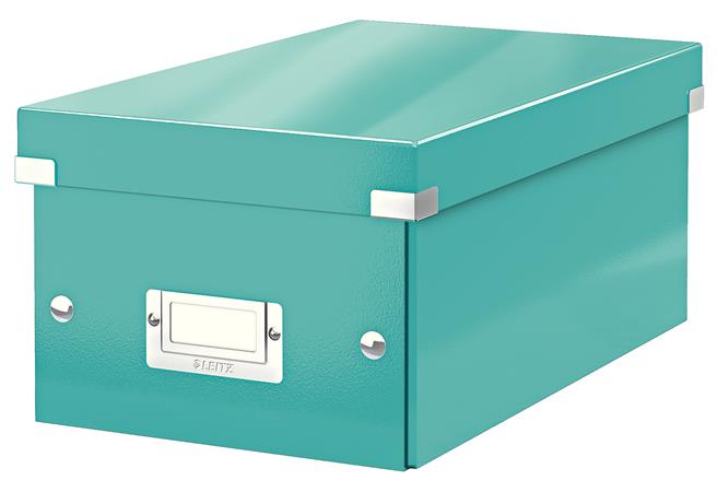 LEITZ Krabice na DVD Click&Store, ledově modrá