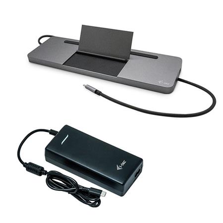i-tec USB-C Metal Ergonomic 4K 3x Display Docking Station, Power Delivery 85 W + i-tec Universal Charger 112 W