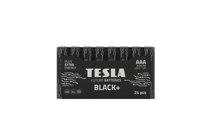 TESLA BLACK+ AAA 24 ks 1099137270 Tesla AAA BLACK+ alkalická, 24 ks fólie