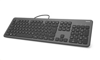 HAMA klávesnice KC-700/ drátová/ USB/ CZ+SK/ antracitová/černá