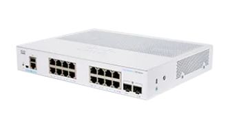 Cisco CBS350-16T-E-2G Cisco switch CBS350-16T-E-2G, 16xGbE RJ45, 2xSFP, fanless