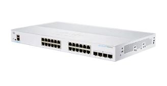 Cisco switch CBS350-24T-4X, 24xGbE RJ45+ 4x10GbE SFP+, fanless