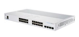 Cisco CBS250-24T-4G Cisco switch CBS250-24T-4G, 24xGbE RJ45, 4xSFP, fanless
