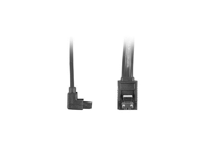 LANBERG SATA III datový kabel (6GB/S) F / F 30cm, úhlový, kovová západka, černý