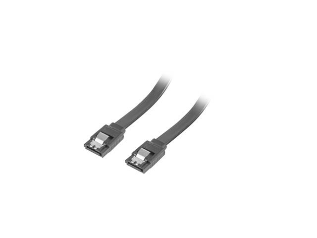 LANBERG SATA III (6GB/S) F / F kabel 30cm, kovová západka, černý