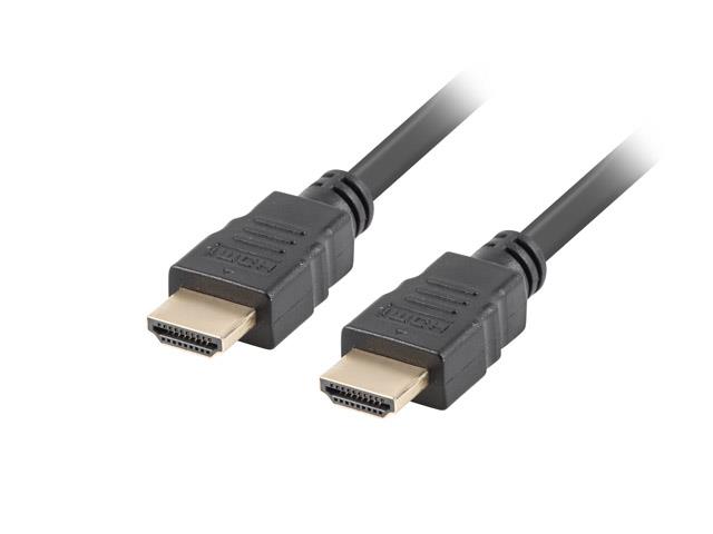 LANBERG High Speed HDMI 1.4 + Ethernet kabel, 4K@30Hz, CCS, M/M, délka 1,8m, černý, zlacené konektory