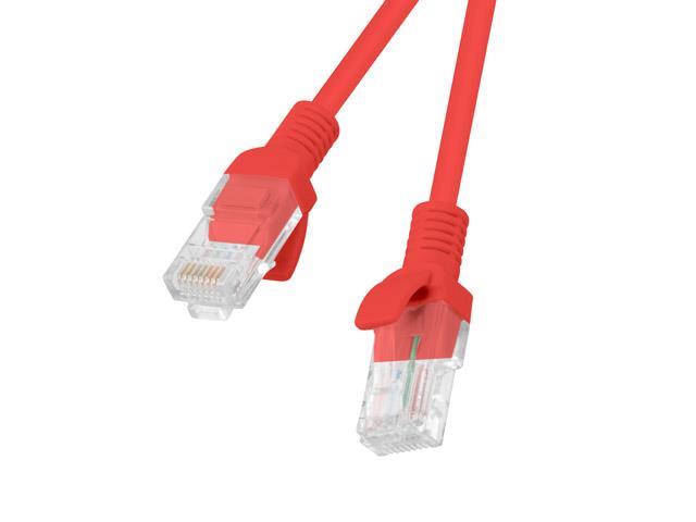 LANBERG Patch kabel CAT.6 UTP 20M červený Fluke Passed