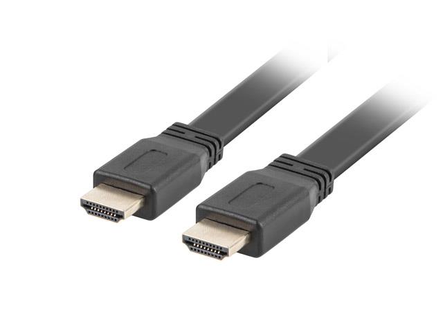 Lanberg CA-HDMI-21CU-0018-BK LANBERG HDMI M / M 2.0 plochý kabel 1,8m 4K, černý