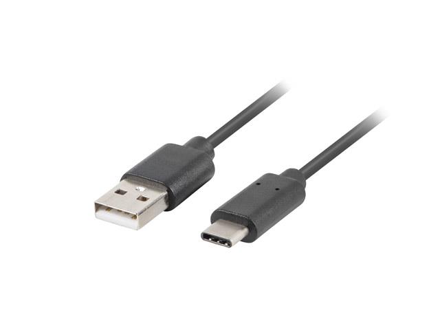 Lanberg CA-USBO-20CU-0018-BK USB-C M na USB-A M 2.0, 1,8m LANBERG USB-C (M) na USB-A (M) 2.0 kabel 1,8m, černý, rychlé nabíjení 3.0