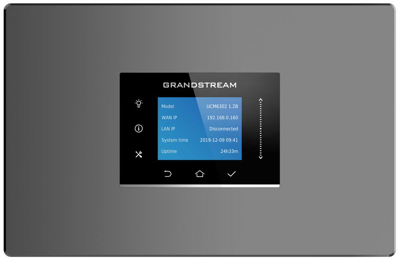 Grandstream UCM6302 VoIP PBX, 1000 uživ., 150 soub. hov., videokonf. 20úč., 2xFXO, 2xFXS porty