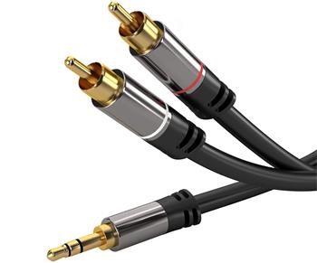 PremiumCord kjqcin3 PREMIUMCORD kabel, Jack 3.5mm-2xCINCH M/M 3m