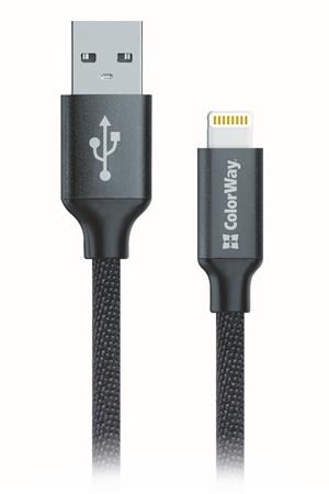Colorway Datový Kabel USB/ Apple Lightning/ 2.1A/ 1m/ Černý