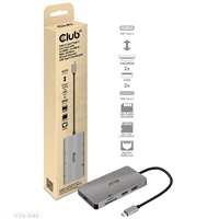 Club 3D CSV-1593 Club3D Dokovací stanice 8v1 USB 3.2 typ C (2xHDMI, 2xUSB-A, RJ45, SD/ Micro SD USB Type-C, 100W PD