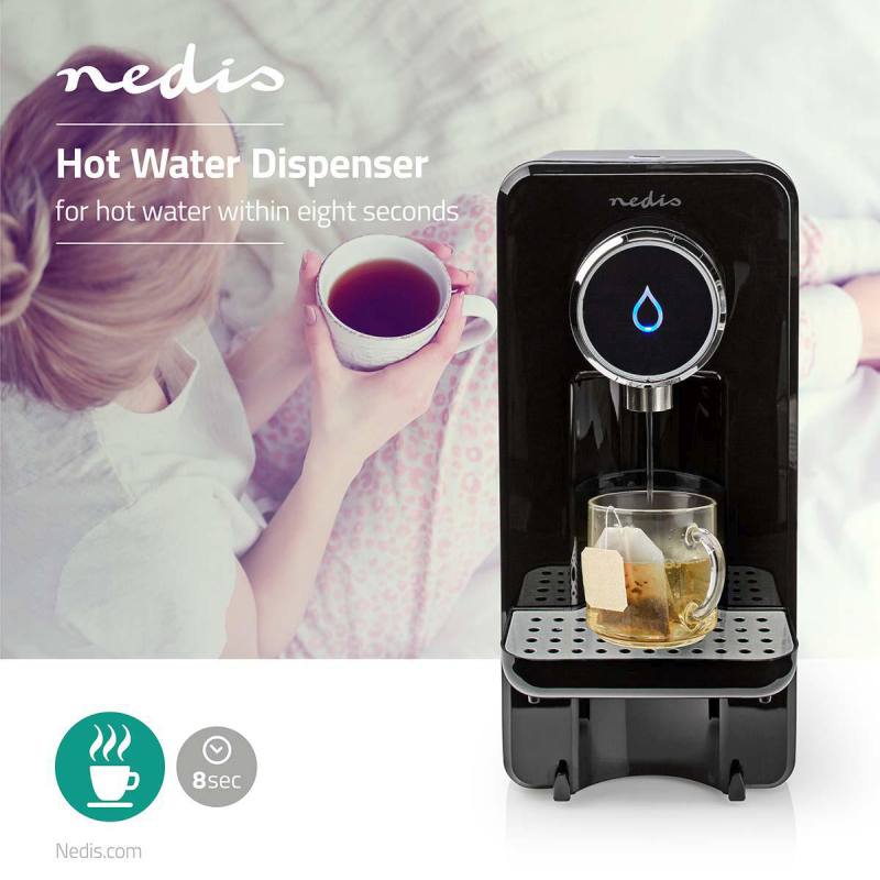NEDIS automat na horkou vodu/ objem 2,5 l/ ovládání jedním tlačítkem/ černá (plast)