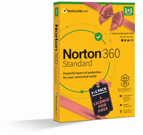Norton 360 STANDARD 10GB 1 lic. 1 rok (21414993) NORTON 360 STANDARD 10GB + VPN, 1+1 uživatel pro 1 zařízení na 1 rok BOX