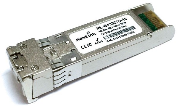 MaxLink 10G SFP+ optický modul, WDM(BiDi), SM, Tx 1330/Rx1270nm, 20km, 1x LC konektor, DDM