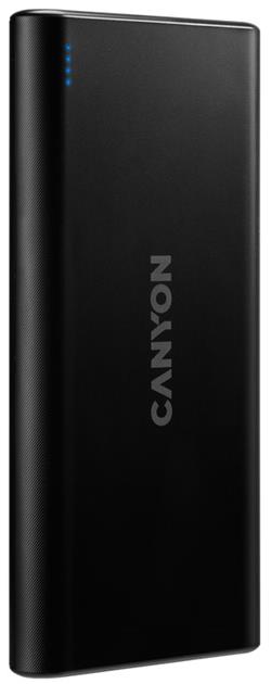 Canyon CNE-CPB1006B CANYON powerbanka PB-106B,10000mAh Li-poly,Input 5V/2A (Micro-USB/USB-C),Output 5V/2.1A (2xUSB-A),černá