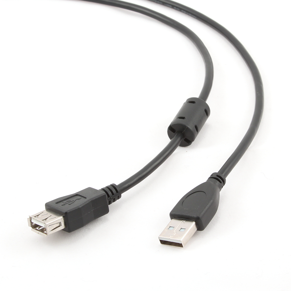 Kabel GEMBIRD USB A-A 3m 2.0 prodlužovací HQ s ferritovým jádrem
