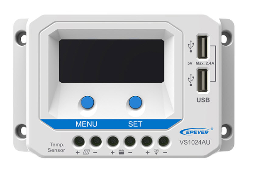 Epever VS1024AU solární PWM regulátor 12/24V 10A s LCD displejem série VS VS1024AU