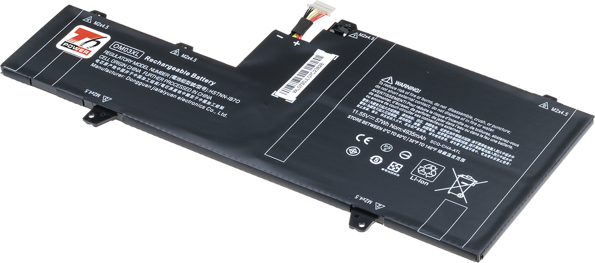 T6 Power NBHP0157 baterie - neorginální Baterie T6 power HP EliteBook x360 1030 G2, 4900mAh, 57Wh, 3cell, Li-pol, type 1