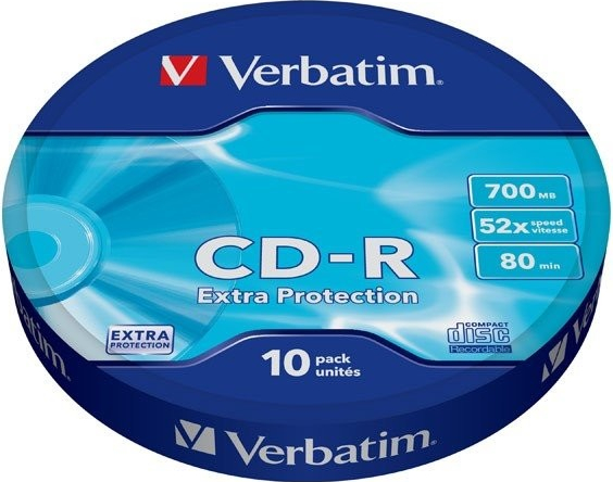 VERBATIM CD-R80 700MB/ 52x/ WRAP EXTRA PROTECTION/ 10pack/ bulk box