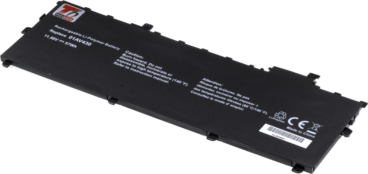 T6 power NBIB0160 baterie - neoriginální Baterie T6 power Lenovo ThinkPad X1 Carbon 5th, 6th Gen, 4900mAh, 57Wh, 3cell, Li-Pol