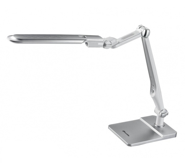 ECOLITE LED stolní lampa dotyková, 9W, volba teploty světla, stmívatelná, stříbrná LBL1207-STR