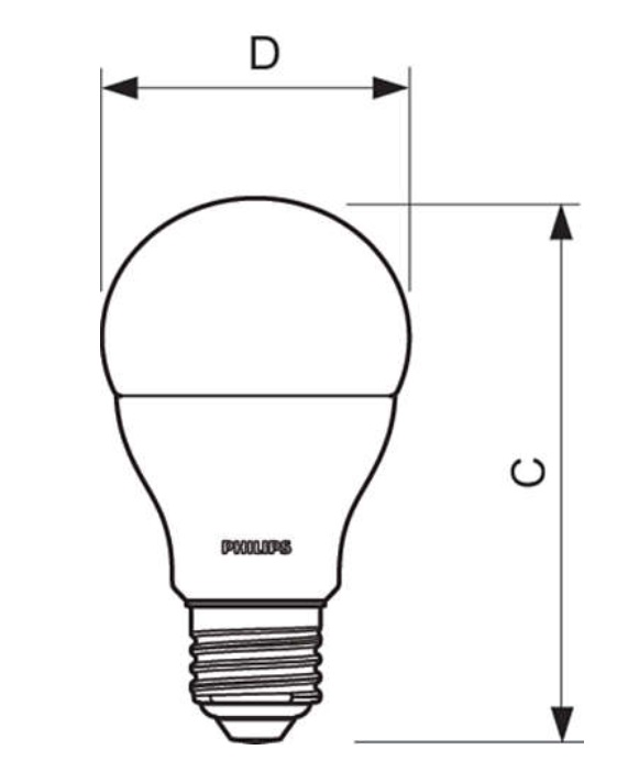 LED žárovka Philips, E27, 10,5W, A60, 3000K P497524