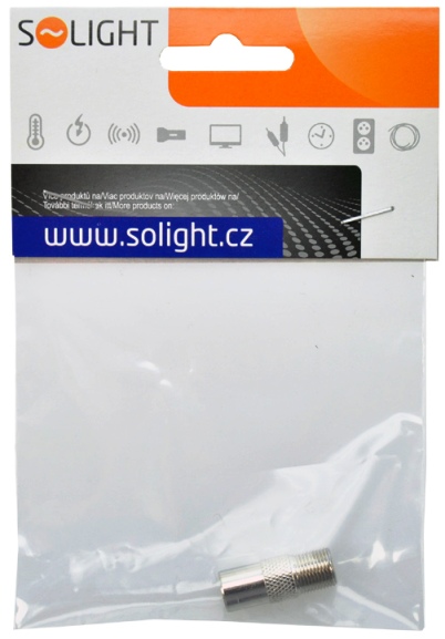 Solight anténní redukce, F zdířka - COAX konektor, sáček - SSN7600E
