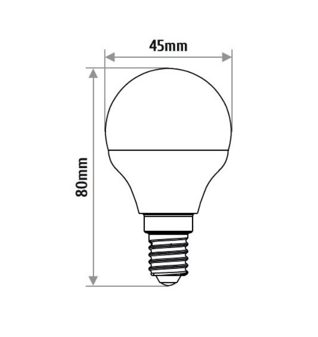 LED žárovka INQ, E14 ilum.9W P45, neutrální bílá IN407168