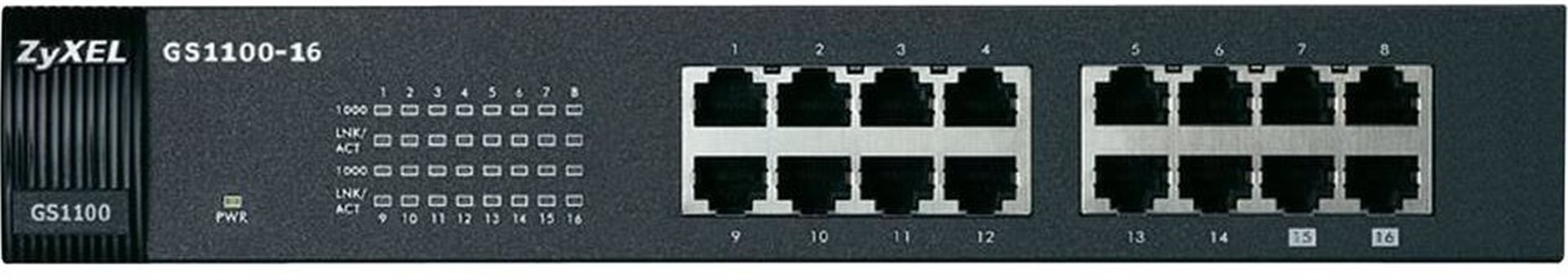Zyxel GS1100-16 Zyxel GS1100-16 v3 16-port Gigabit Ethernet Switch, fanless