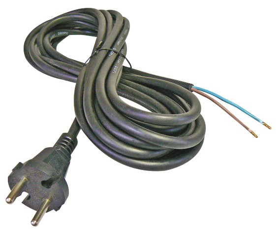 Kabel flexo guma 2x1,5mm, černá, 3m S03330