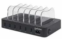 Manhattan USB nabíjecí stanice, 6-Port USB Charging Station, USB-A, černá